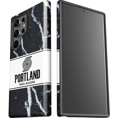 NBA Portland Trail Blazers Marble Galaxy S23 Ultra Pro Case