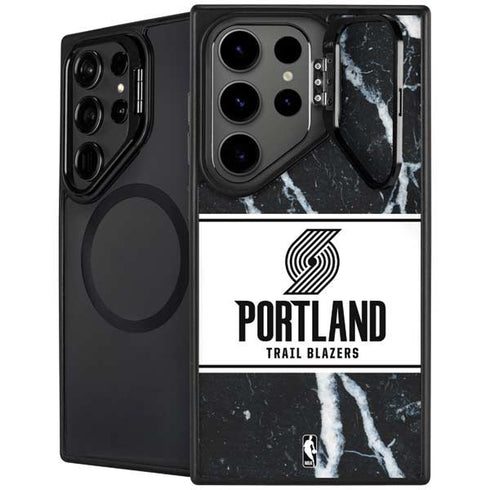 NBA Portland Trail Blazers Marble Galaxy S25 Ultra Kickstand Case