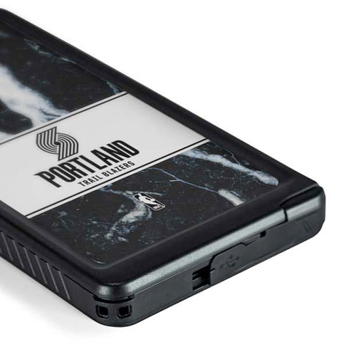 NBA Portland Trail Blazers Marble Galaxy S24 Ultra Waterproof Case
