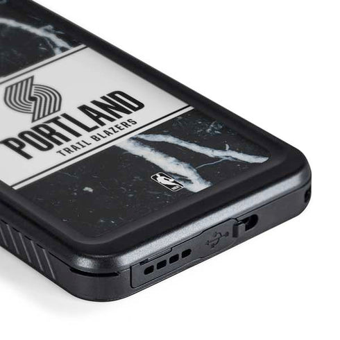 NBA Portland Trail Blazers Marble Galaxy S24 Waterproof Case