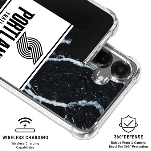 NBA Portland Trail Blazers Marble Galaxy S26 Clear Case