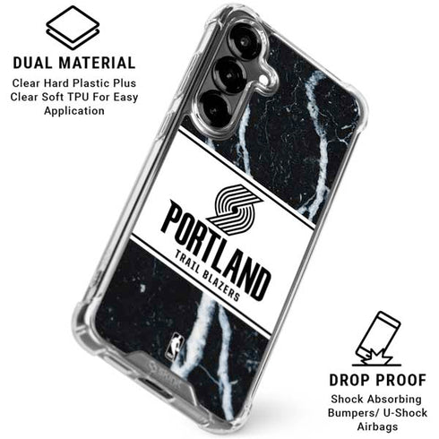 NBA Portland Trail Blazers Marble Galaxy S26 Clear Case