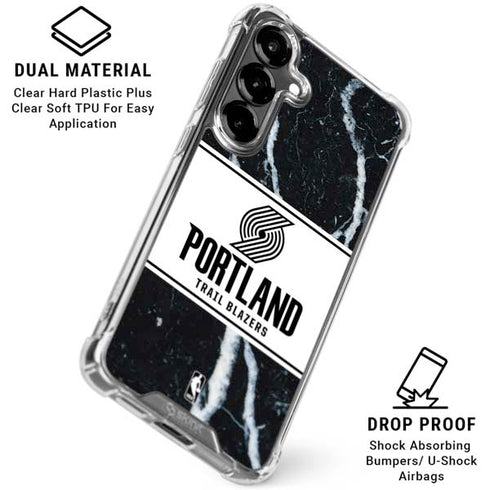 NBA Portland Trail Blazers Marble Galaxy S26 Plus Clear Case