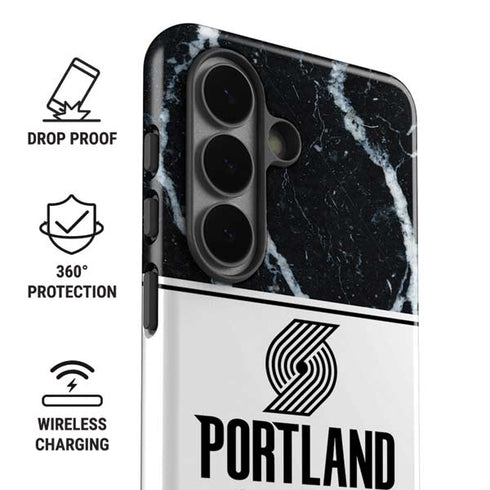 NBA Portland Trail Blazers Marble Galaxy S26 Plus Impact Case