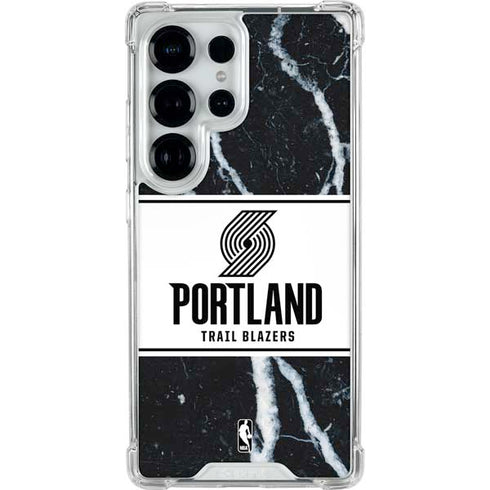 NBA Portland Trail Blazers Marble Galaxy S26 Ultra Clear Case