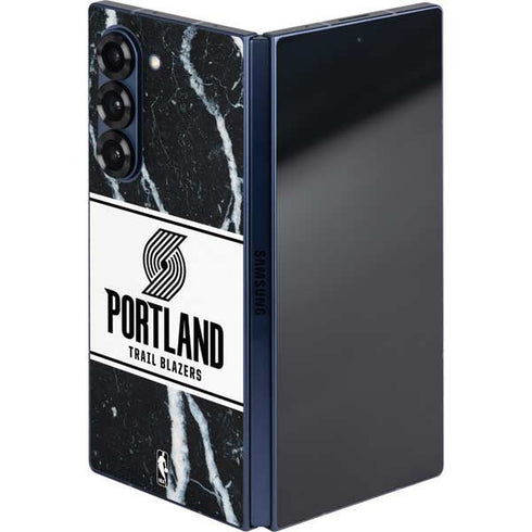 NBA Portland Trail Blazers Marble Galaxy Z Fold6 Skin