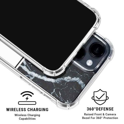 NBA Portland Trail Blazers Marble iPhone 15 Clear Case