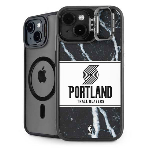 NBA Portland Trail Blazers Marble iPhone 15 Kickstand Case
