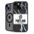 NBA Portland Trail Blazers Marble iPhone 15 Plus Kickstand Case