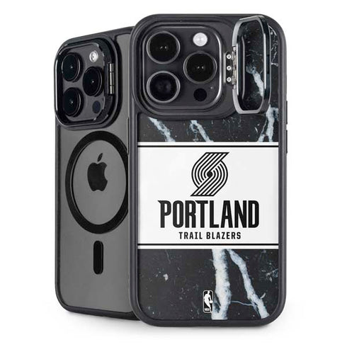 NBA Portland Trail Blazers Marble iPhone 15 Pro Kickstand Case