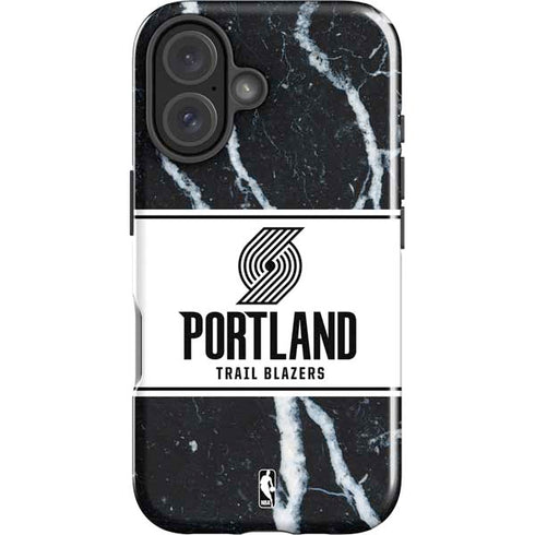 NBA Portland Trail Blazers Marble iPhone 16 Impact Case