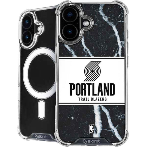 NBA Portland Trail Blazers Marble iPhone 16 MagSafe Case