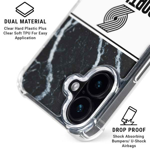 NBA Portland Trail Blazers Marble iPhone 16 MagSafe Case