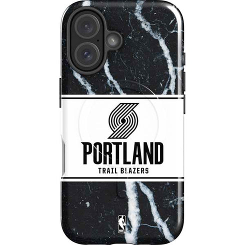 NBA Portland Trail Blazers Marble iPhone 16 Magsafe Impact Case