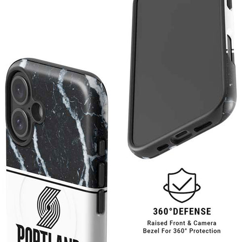 NBA Portland Trail Blazers Marble iPhone 16 Magsafe Impact Case