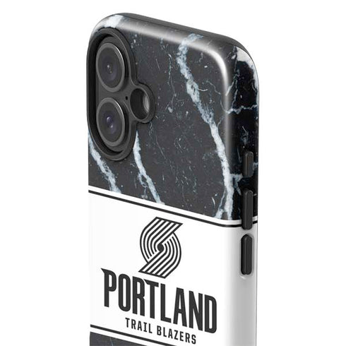 NBA Portland Trail Blazers Marble iPhone 16 Plus Impact Case