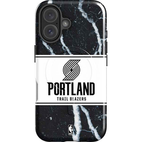 NBA Portland Trail Blazers Marble iPhone 16 Plus Magsafe Impact Case