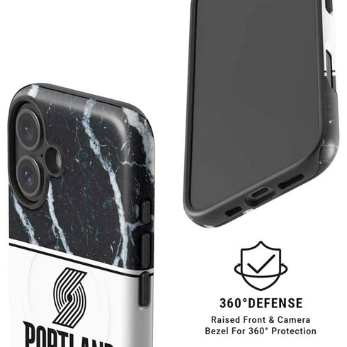 NBA Portland Trail Blazers Marble iPhone 16 Plus Magsafe Impact Case