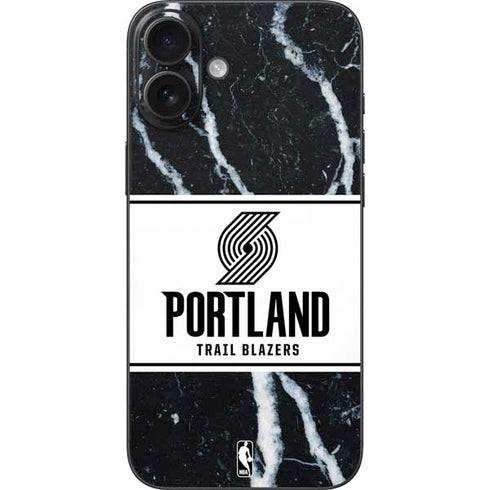 NBA Portland Trail Blazers Marble iPhone 16 Plus Skin