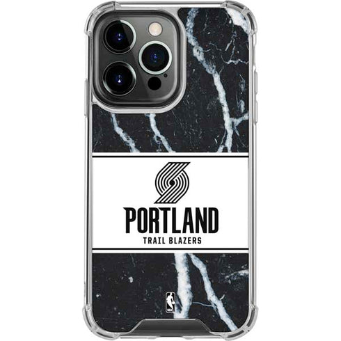 NBA Portland Trail Blazers Marble iPhone 16 Pro Clear Case