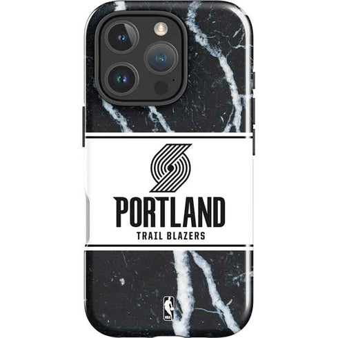NBA Portland Trail Blazers Marble iPhone 16 Pro Impact Case