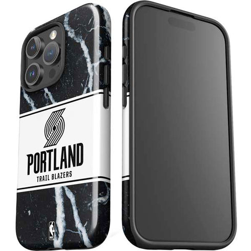 NBA Portland Trail Blazers Marble iPhone 16 Pro Max Impact Case