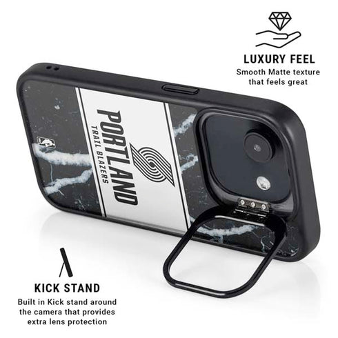 NBA Portland Trail Blazers Marble iPhone 16e Kickstand Case