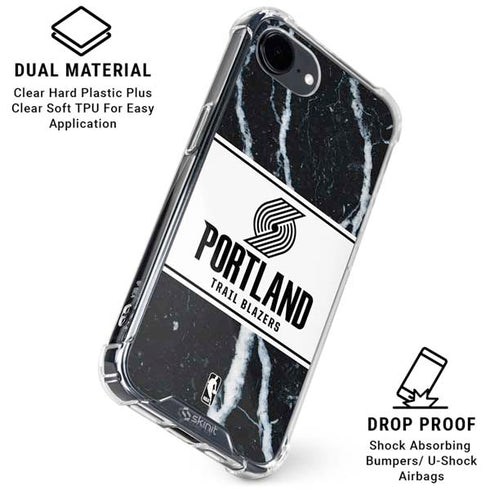 NBA Portland Trail Blazers Marble iPhone 16e Clear Case