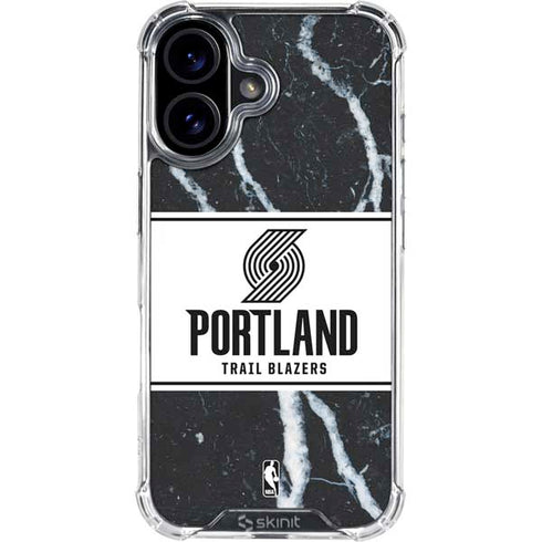 NBA Portland Trail Blazers Marble iPhone 17 Clear Case