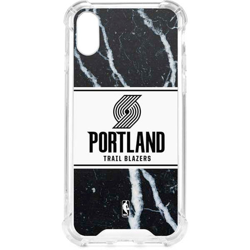 NBA Portland Trail Blazers Marble iPhone XS Clear Case