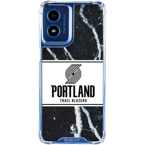 NBA Portland Trail Blazers Marble Moto G 5G (2024) Clear Case