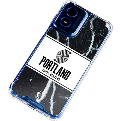 NBA Portland Trail Blazers Marble Moto G 5G (2024) Clear Case