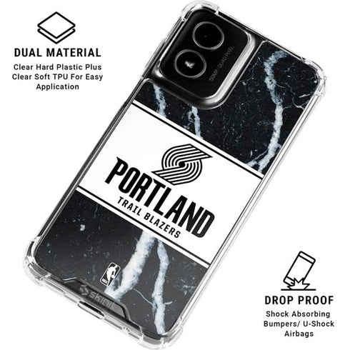 NBA Portland Trail Blazers Marble Moto G Power 5G (2024) Clear Case