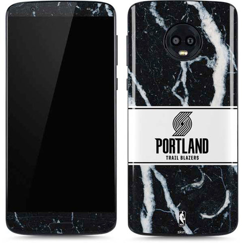 NBA Portland Trail Blazers Marble Moto G6 Skin