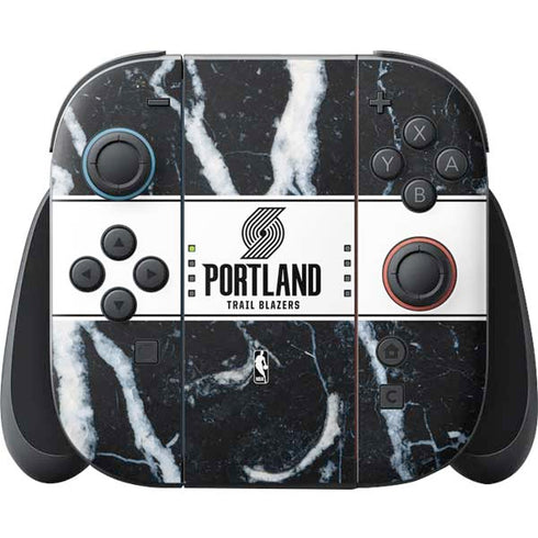NBA Portland Trail Blazers Marble Nintendo Switch 2 (2025) Joy-Con Controller Skin