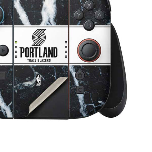NBA Portland Trail Blazers Marble Nintendo Switch 2 (2025) Joy-Con Controller Skin