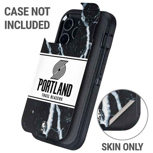 NBA Portland Trail Blazers Marble Otterbox Defender iPhone Skin