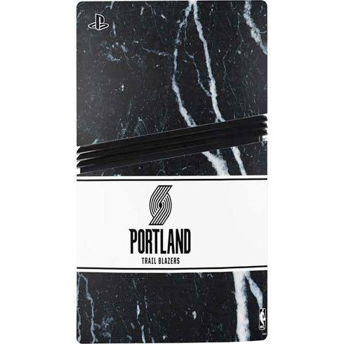 NBA Portland Trail Blazers Marble PS5 Pro Bundle Skin