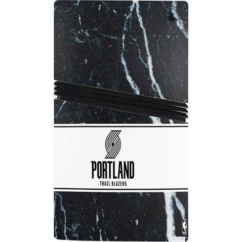 NBA Portland Trail Blazers Marble PS5 Pro Bundle Skin