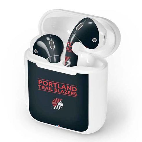 NBA Portland Trail Blazers Standard - Black Apple AirPods Skin