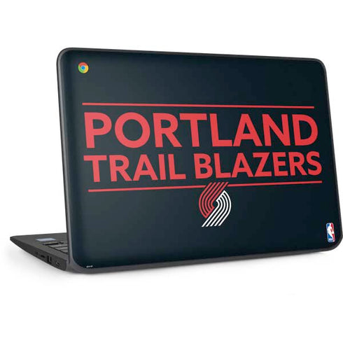 NBA Portland Trail Blazers Standard - Black HP Chromebook Skin