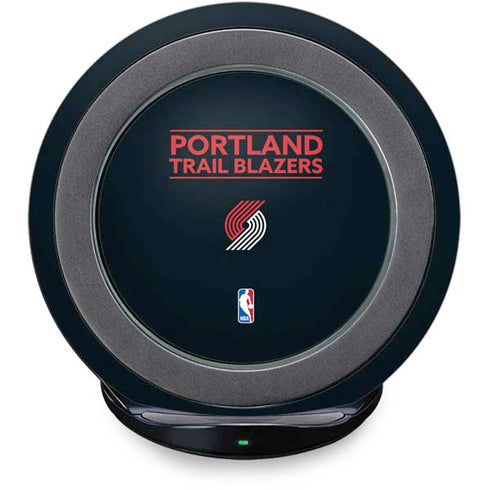 NBA Portland Trail Blazers Standard - Black Fast Charge Wireless Charging Stand Skin