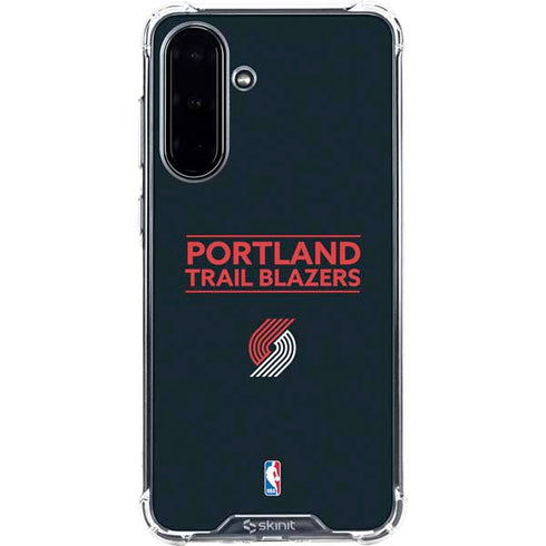 NBA Portland Trail Blazers Standard - Black Galaxy A36 5G Clear Case
