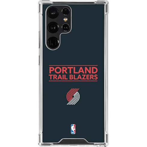 NBA Portland Trail Blazers Standard - Black Galaxy S23 Ultra Clear Case