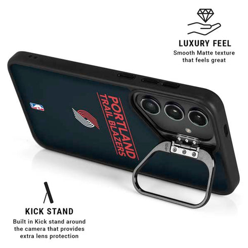 NBA Portland Trail Blazers Standard - Black Galaxy S24 Kickstand Case