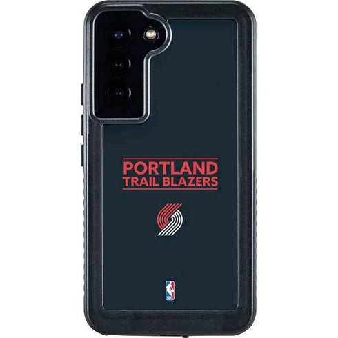 NBA Portland Trail Blazers Standard - Black Galaxy S24 Plus Waterproof Case