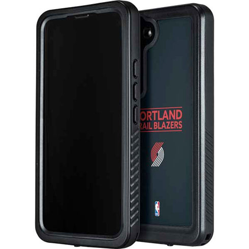 NBA Portland Trail Blazers Standard - Black Galaxy S24 Plus Waterproof Case