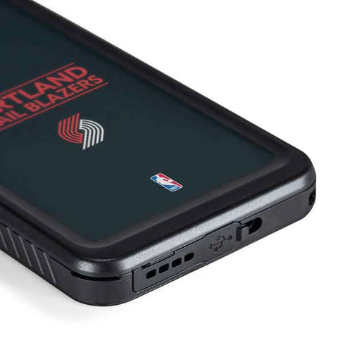 NBA Portland Trail Blazers Standard - Black Galaxy S24 Plus Waterproof Case