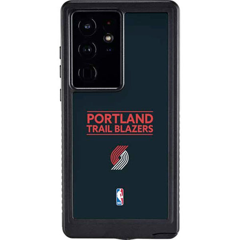 NBA Portland Trail Blazers Standard - Black Galaxy S24 Ultra Waterproof Case