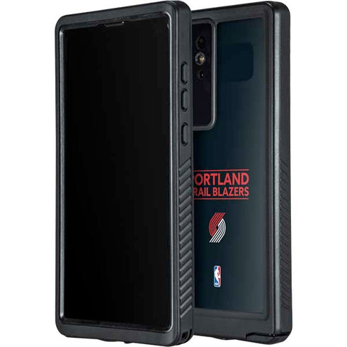 NBA Portland Trail Blazers Standard - Black Galaxy S24 Ultra Waterproof Case